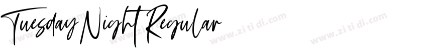TuesdayNight Regular字体转换